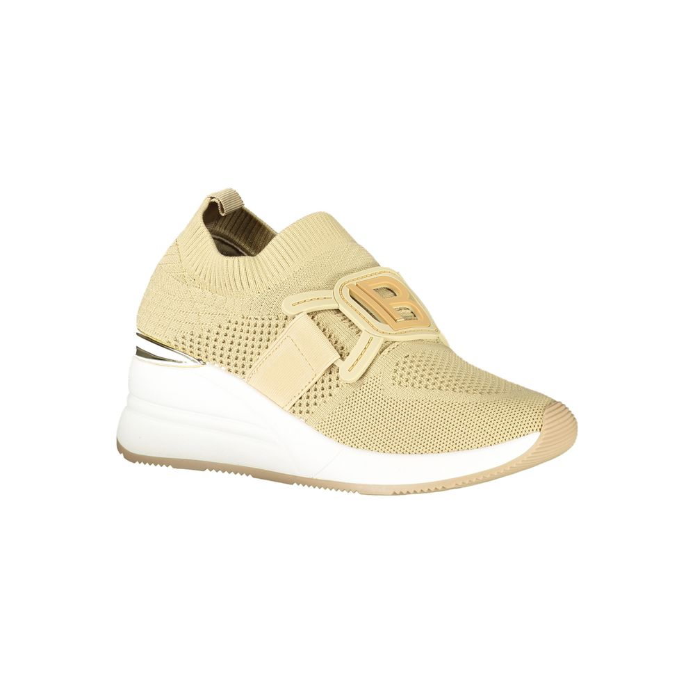 Beige Polyurethane Women Sneaker - ventzia