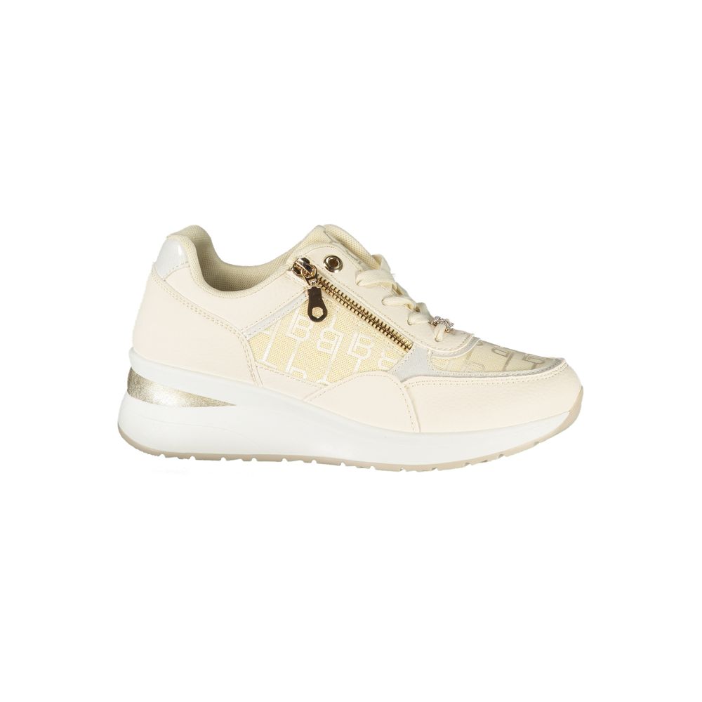 White Polyurethane Women Sneaker - ventzia