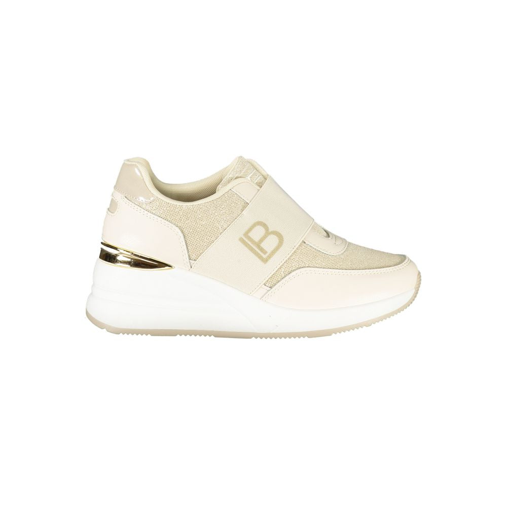 Beige Polyurethane Women Sneaker - ventzia