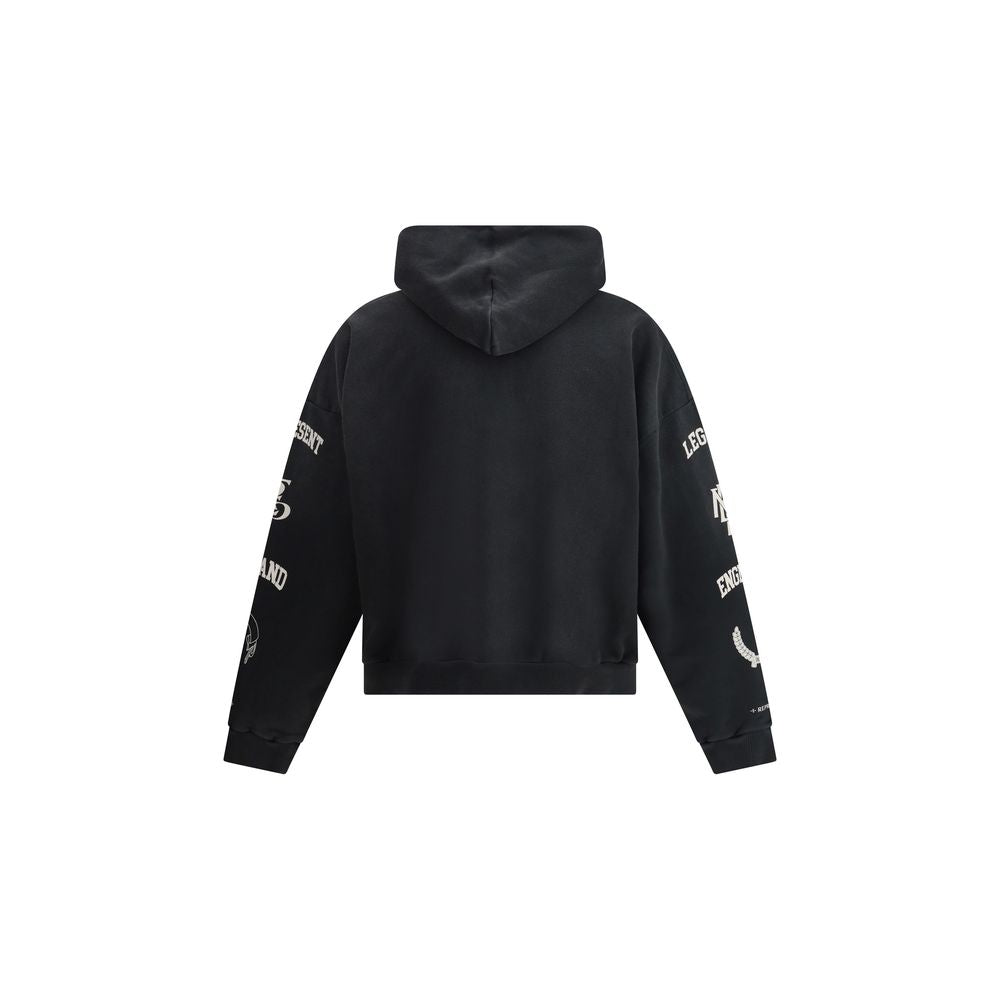 Black Cotton Sweatshirt - ventzia
