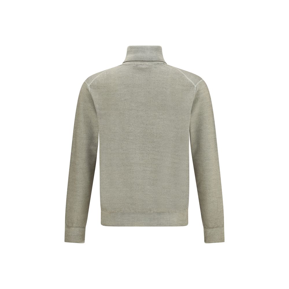 Bicolor Wool Turtleneck