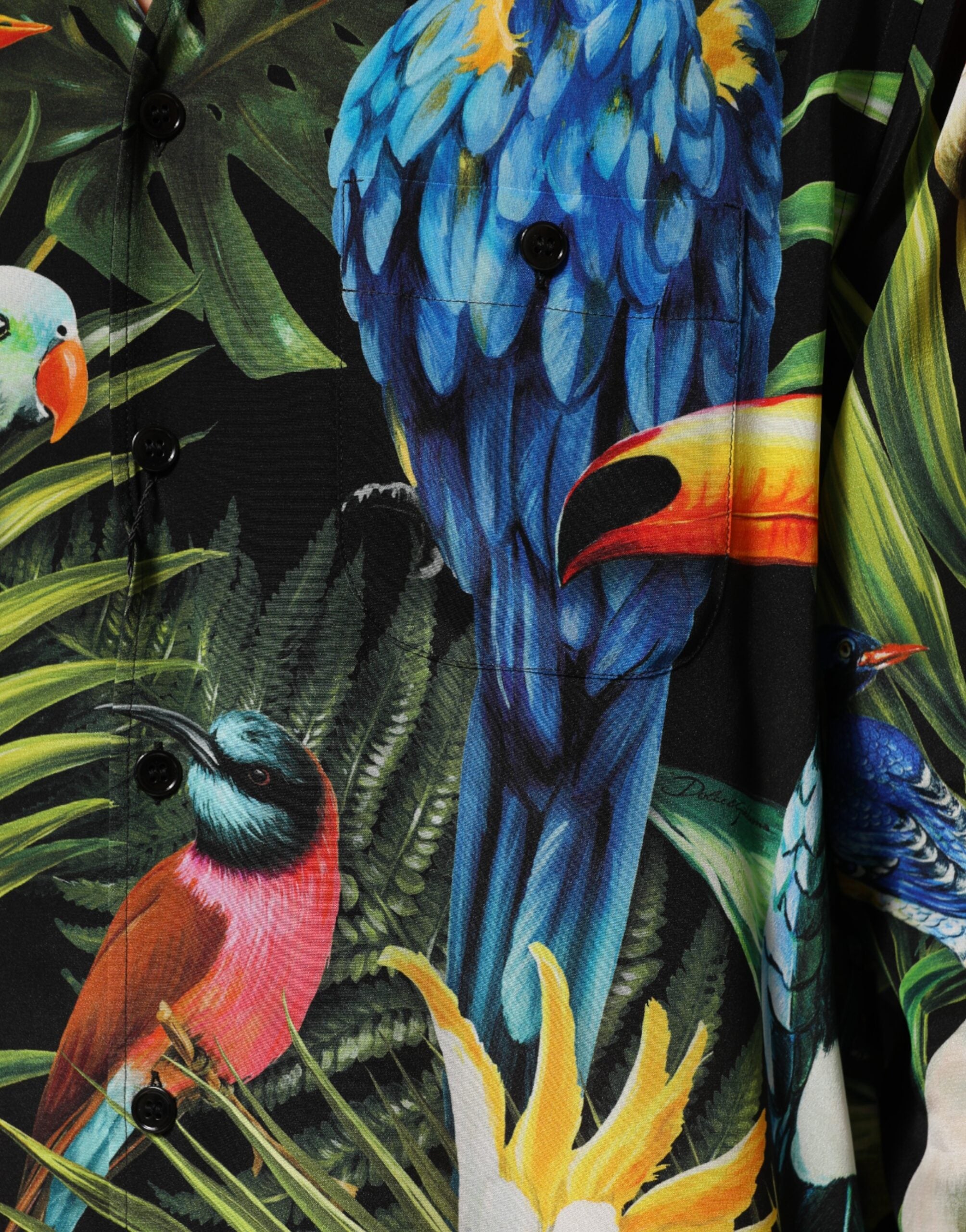 Multicolor Parrot Print Lounge Casual Shirt - ventzia