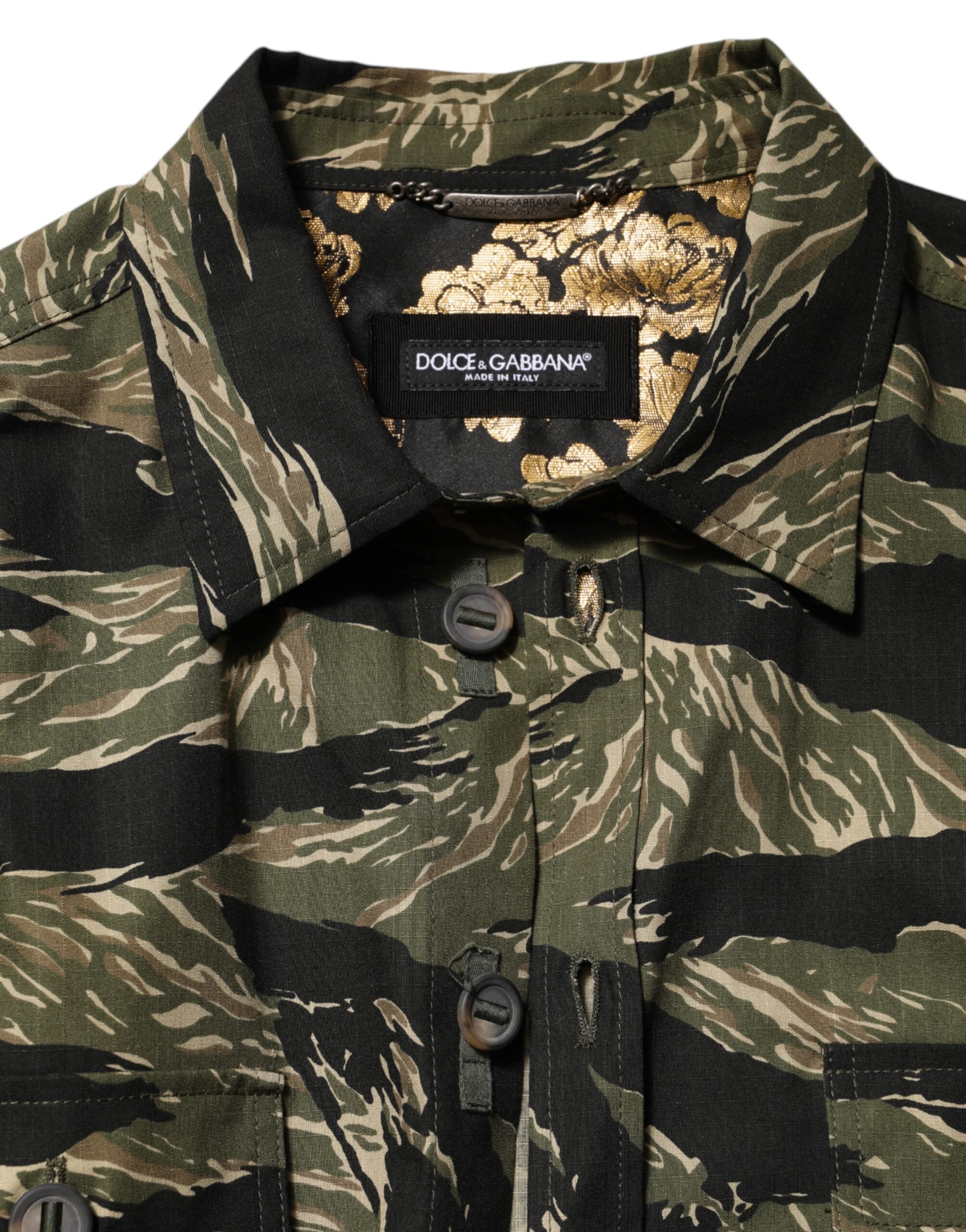 Multicolor Camouflage Cotton Casual Shirt - ventzia