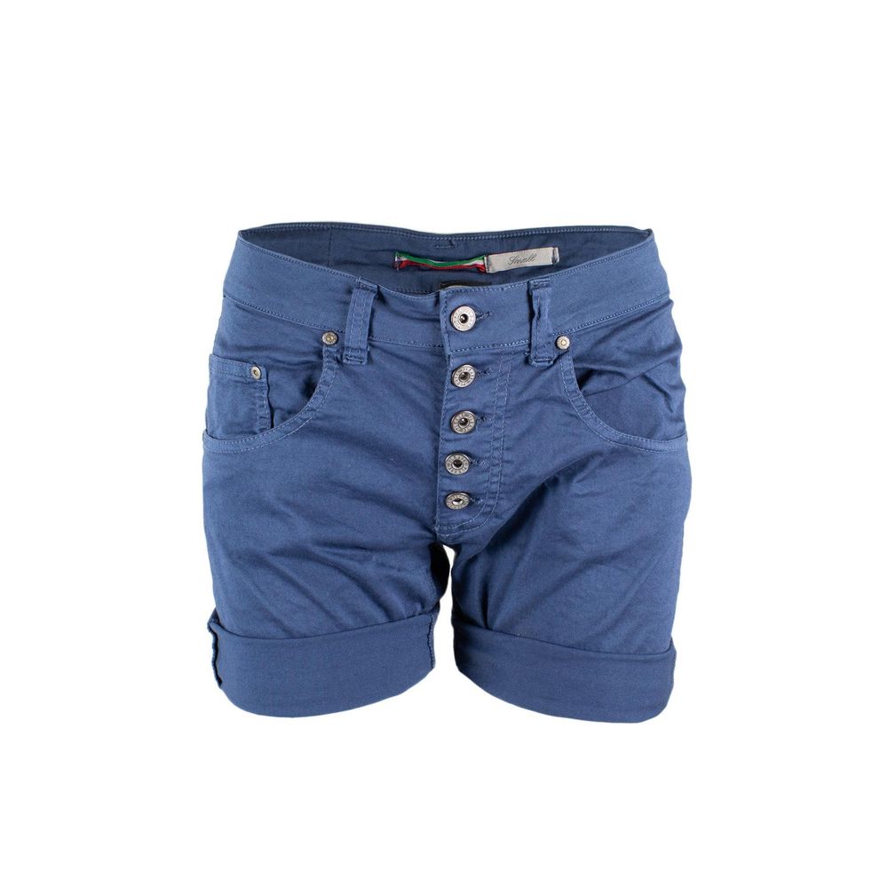 Blue Cotton Shorts - ventzia