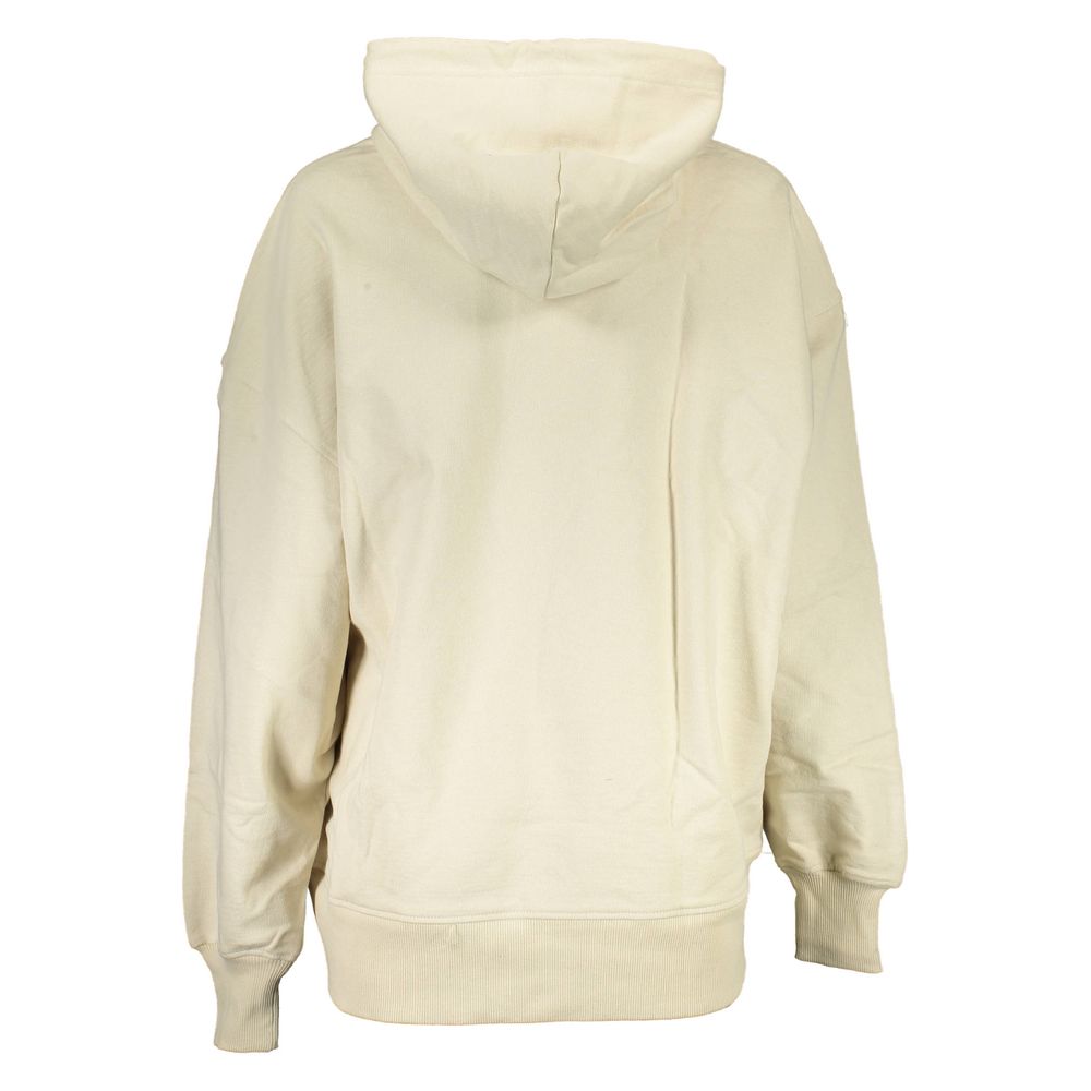 Beige Recycled Cotton Women Hoodie - ventzia