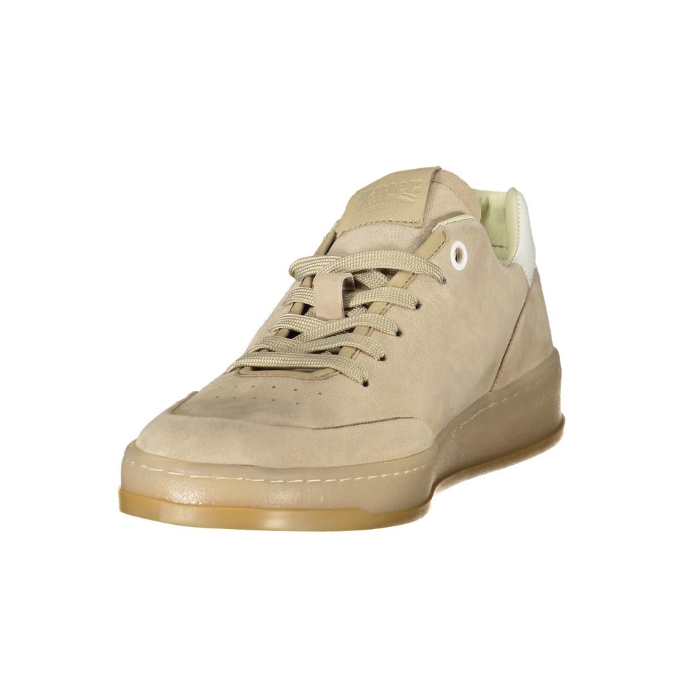 Beige Leather Men's Sneaker - ventzia