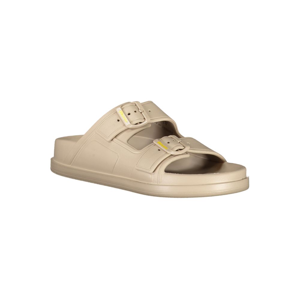 Beige Polyurethane Women Slipper - ventzia