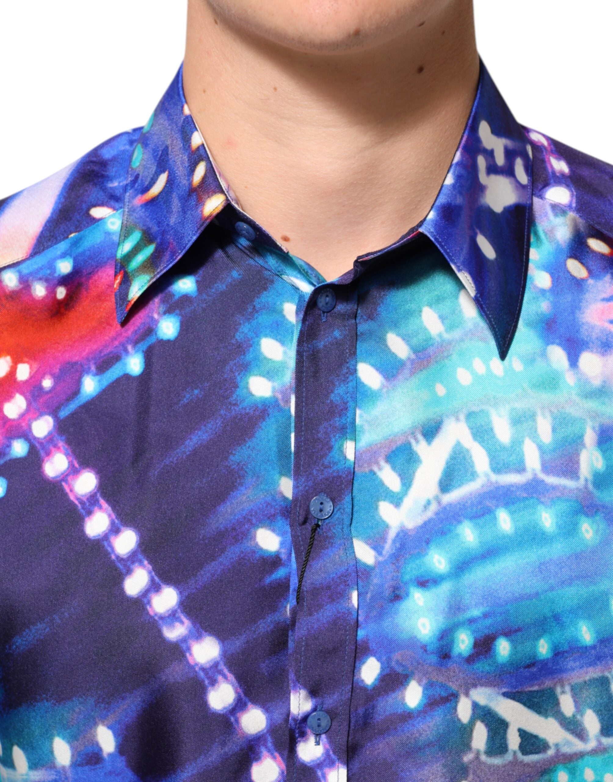 Multicolor Luminarie MARTINI Slim Men Shirt - ventzia