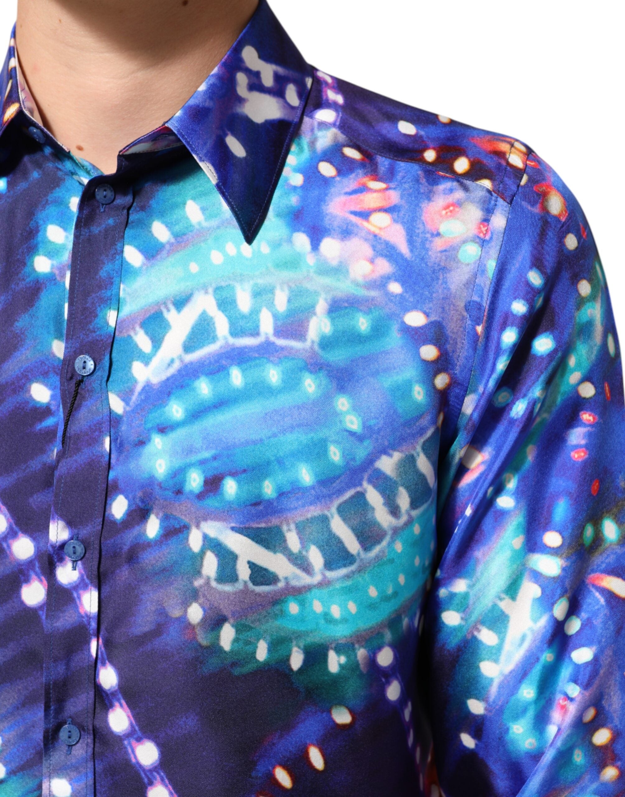 Multicolor Luminarie MARTINI Slim Men Shirt - ventzia