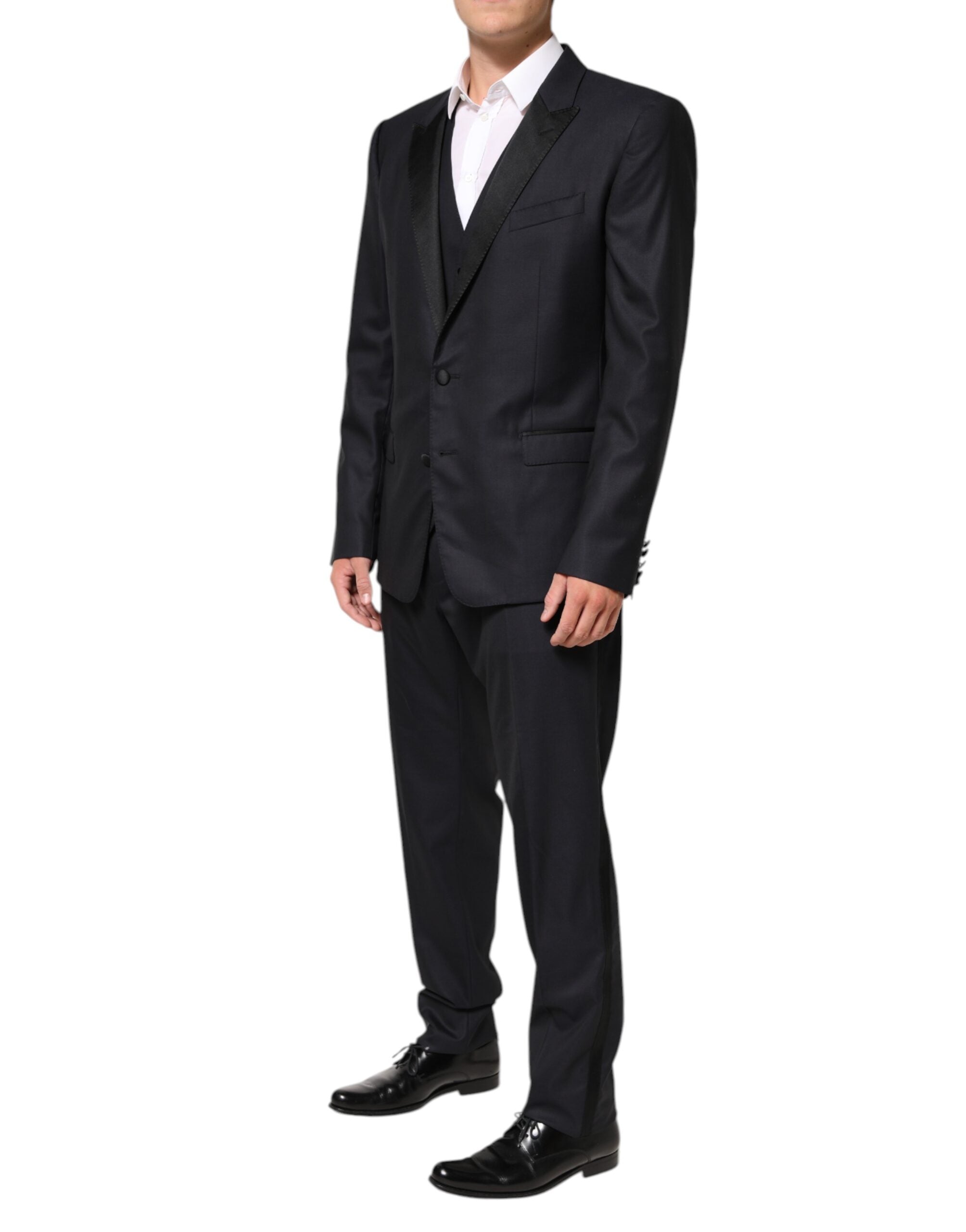 Black MARTINI 2 Buttons Suit 3 Piece Suit - ventzia