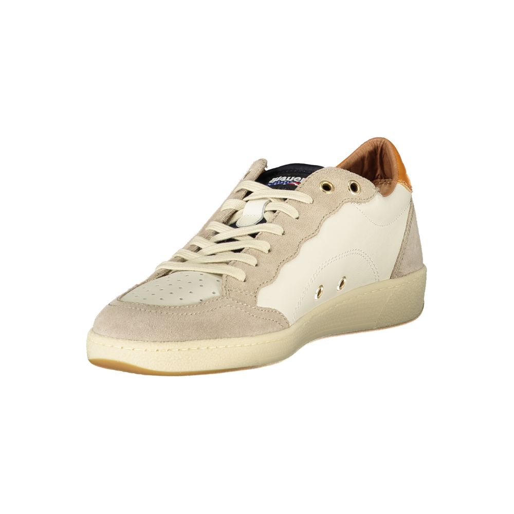 White Leather Men Sneaker - ventzia