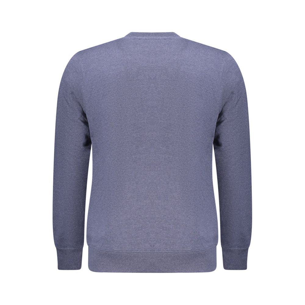 Blue Recycled Cotton Men Sweatshirt - ventzia