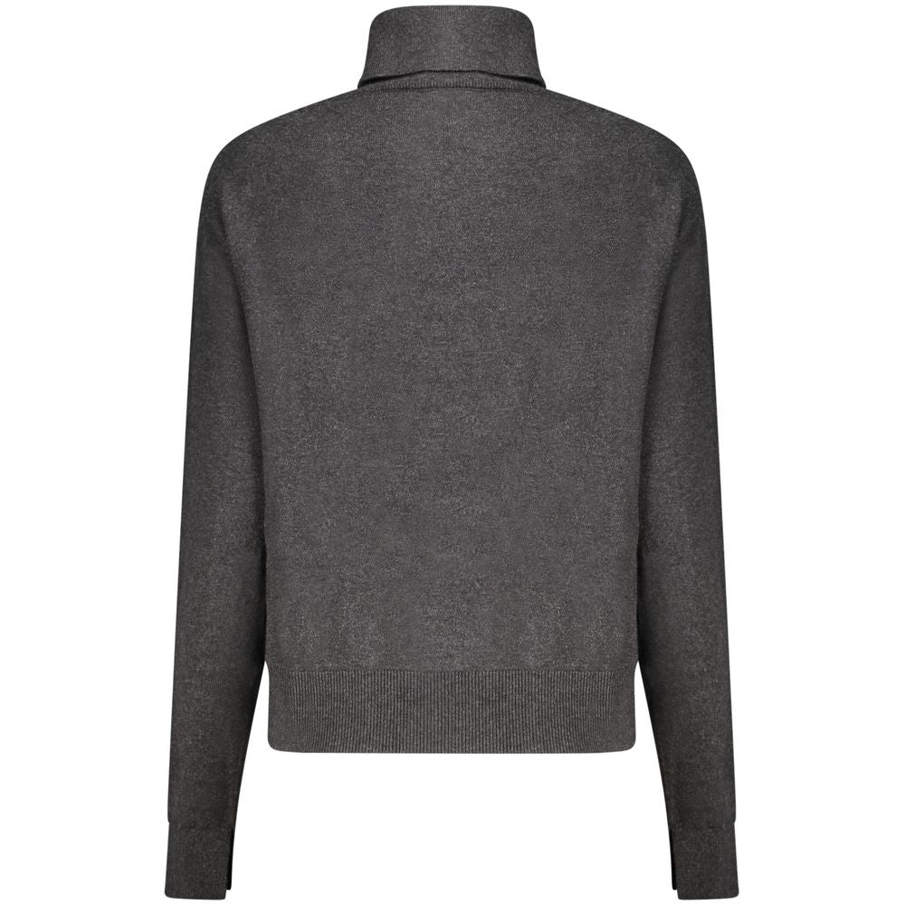 Black Cotton Women Sweater - ventzia
