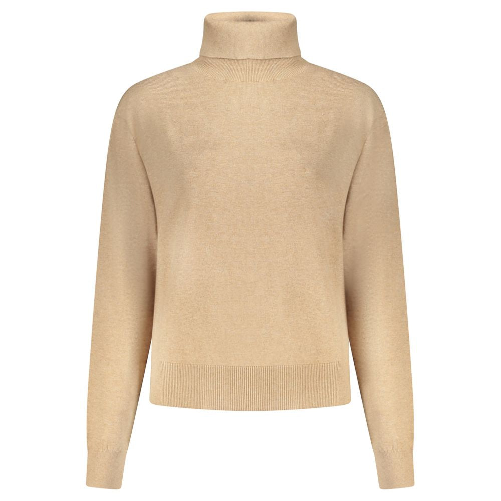 Beige Cotton Women Sweater - ventzia