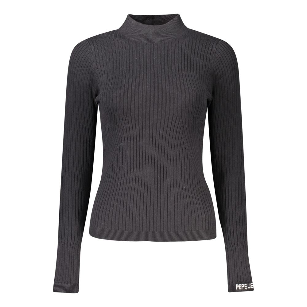 Black Cotton Women Sweater - ventzia