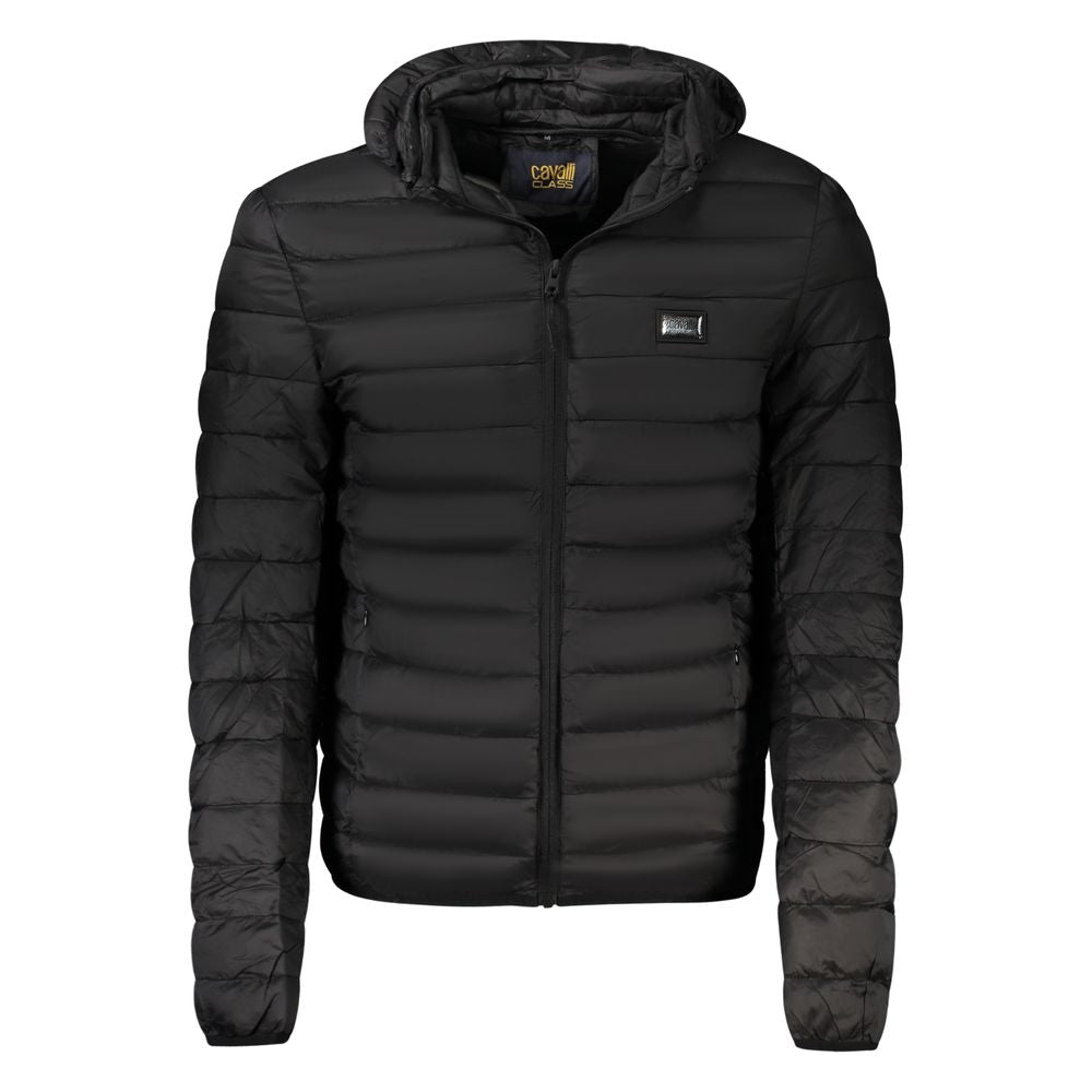 Black Polyester Men's Jacket - ventzia