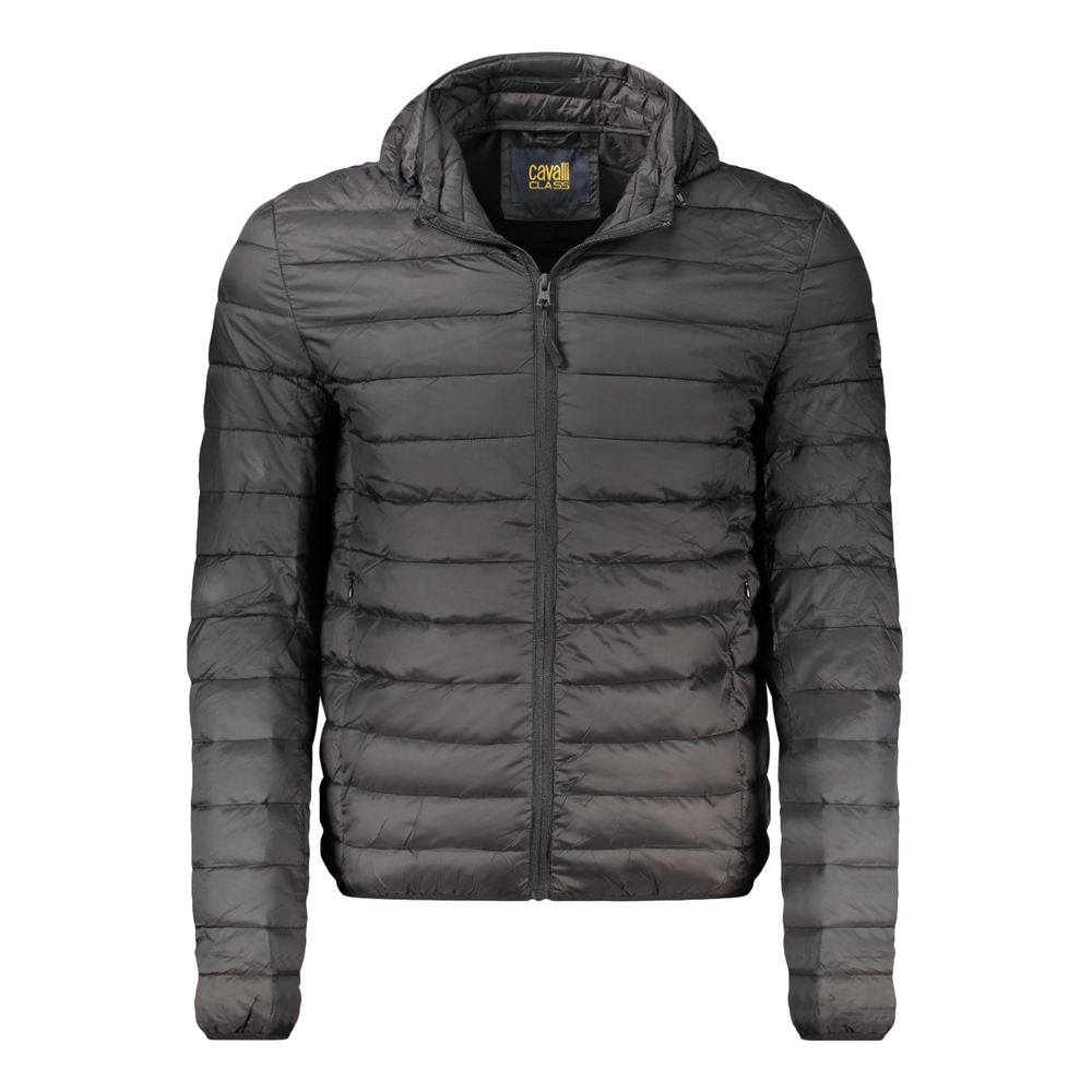 Black Polyester Men's Jacket - ventzia
