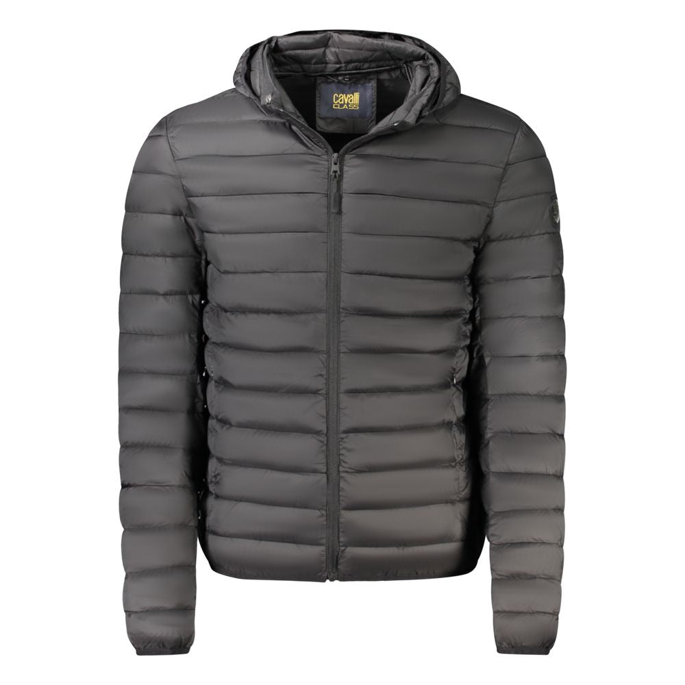 Black Polyester Men's Jacket - ventzia