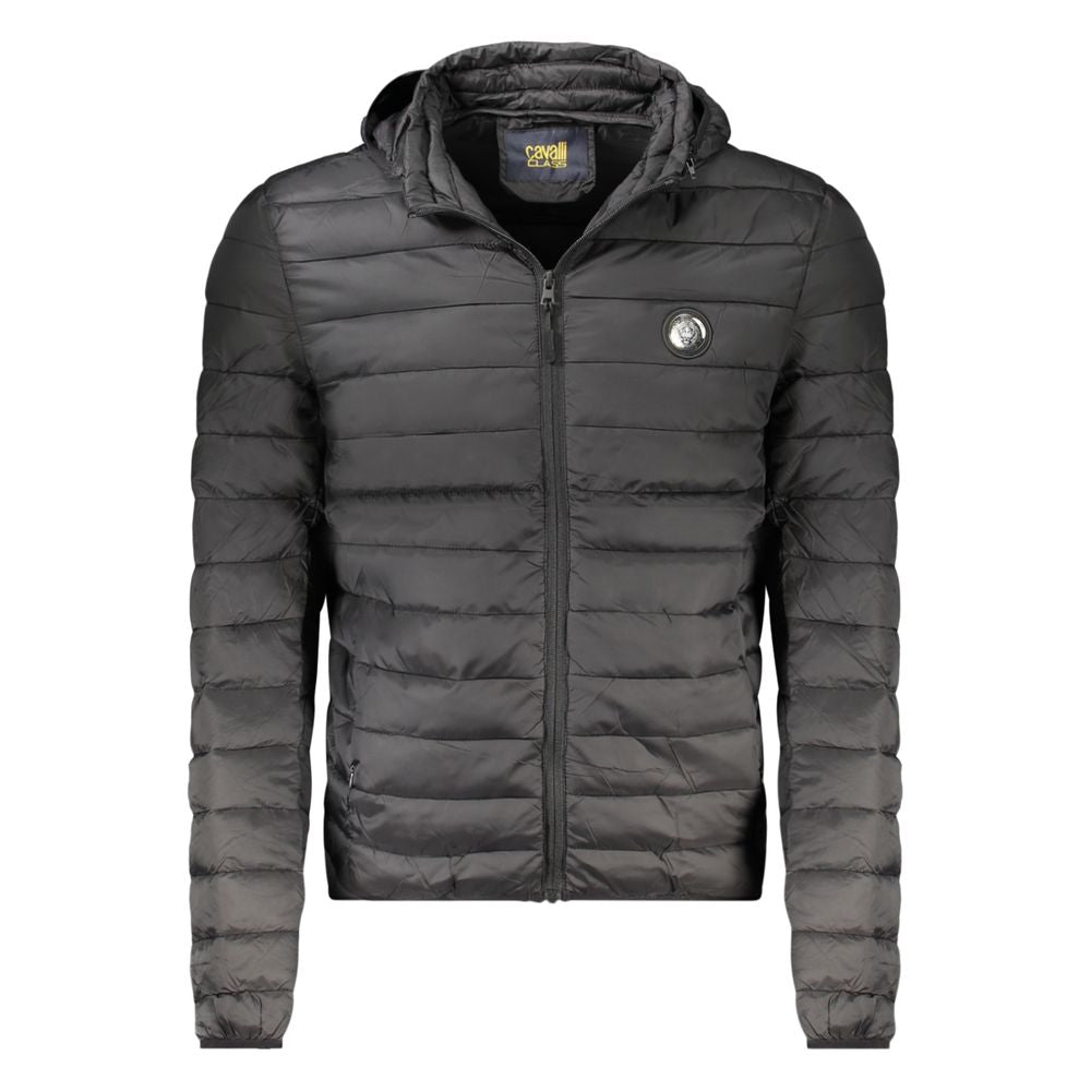 Black Polyester Men's Jacket - ventzia