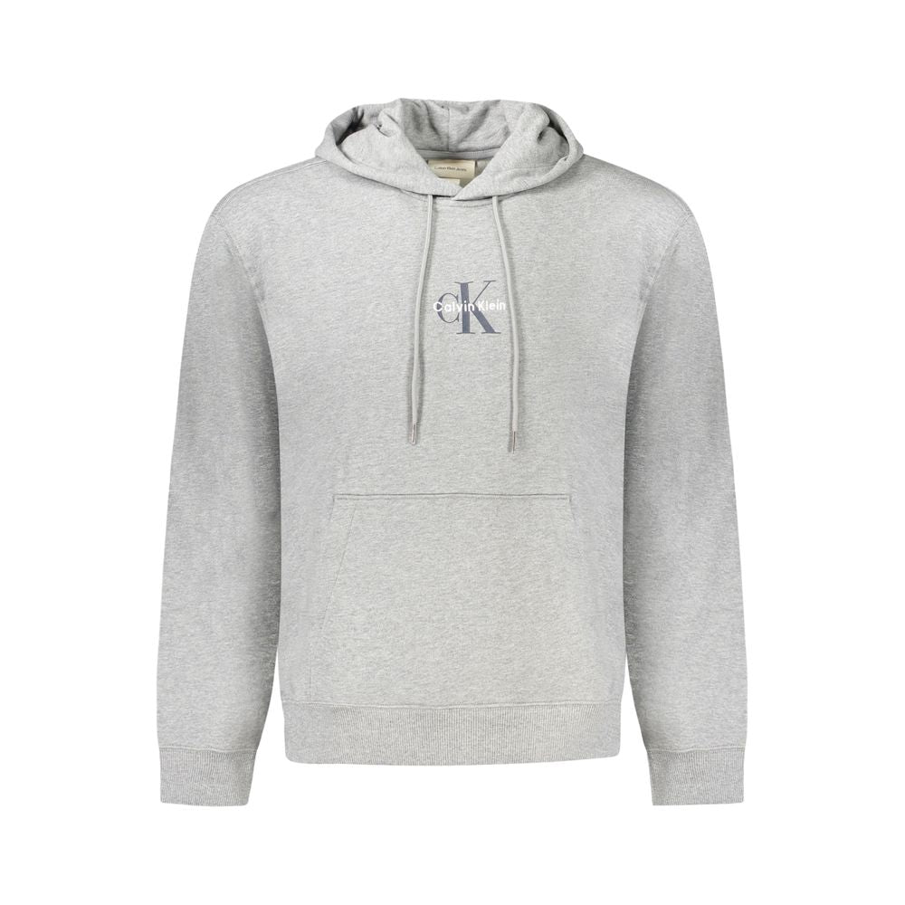"Grigio Cotton Men's Sweatshirt with Hood" - ventzia