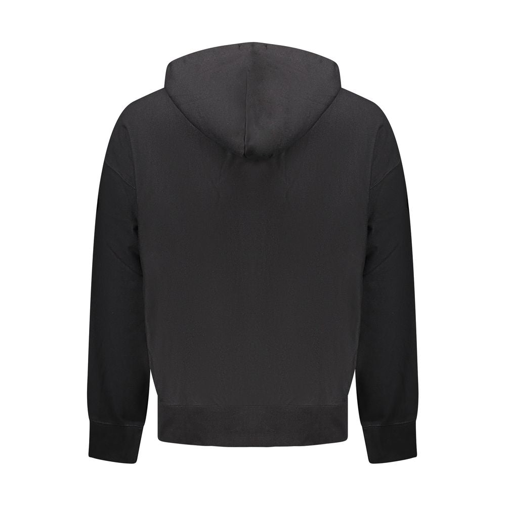 Black Cotton Men Sweatshirt - ventzia