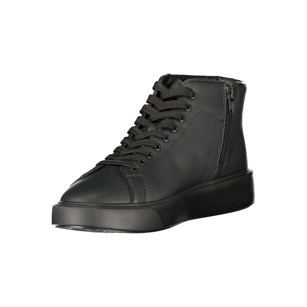 Black Polyester Sneaker