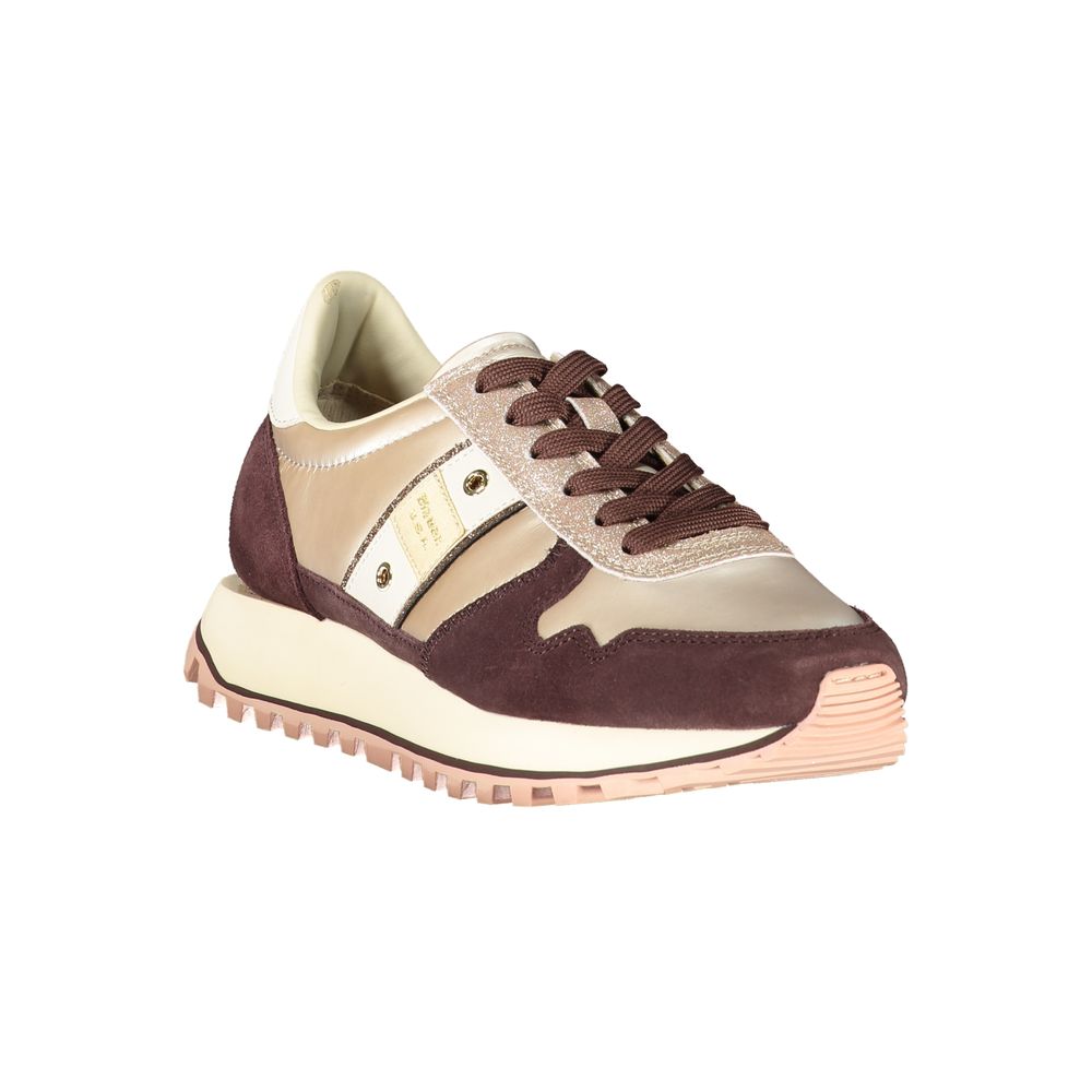 Beige Leather Women Sneaker - ventzia