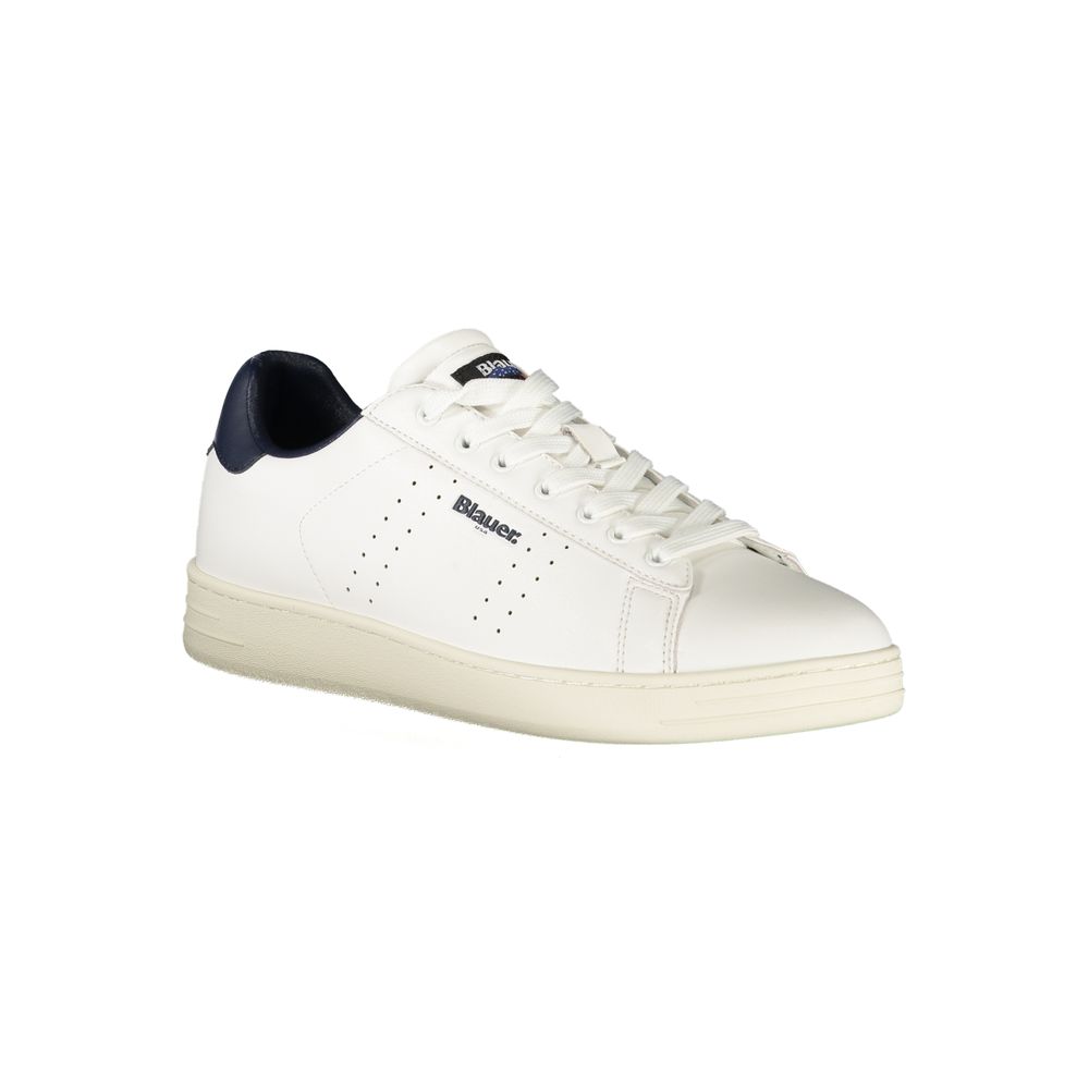 White Polyester Sneaker