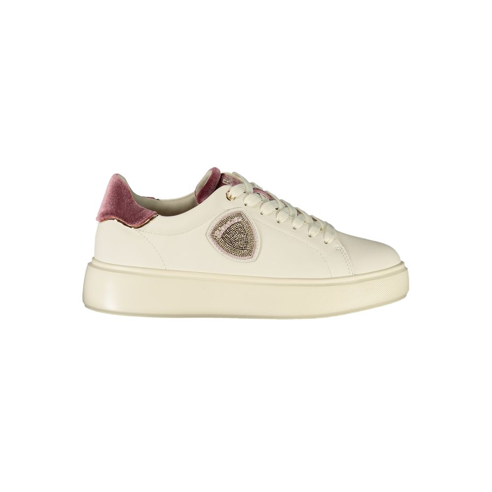 Bianco Polyurethane Women Sneaker - ventzia