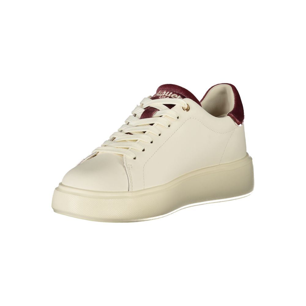 Bianco Polyurethane Women Sneaker - ventzia