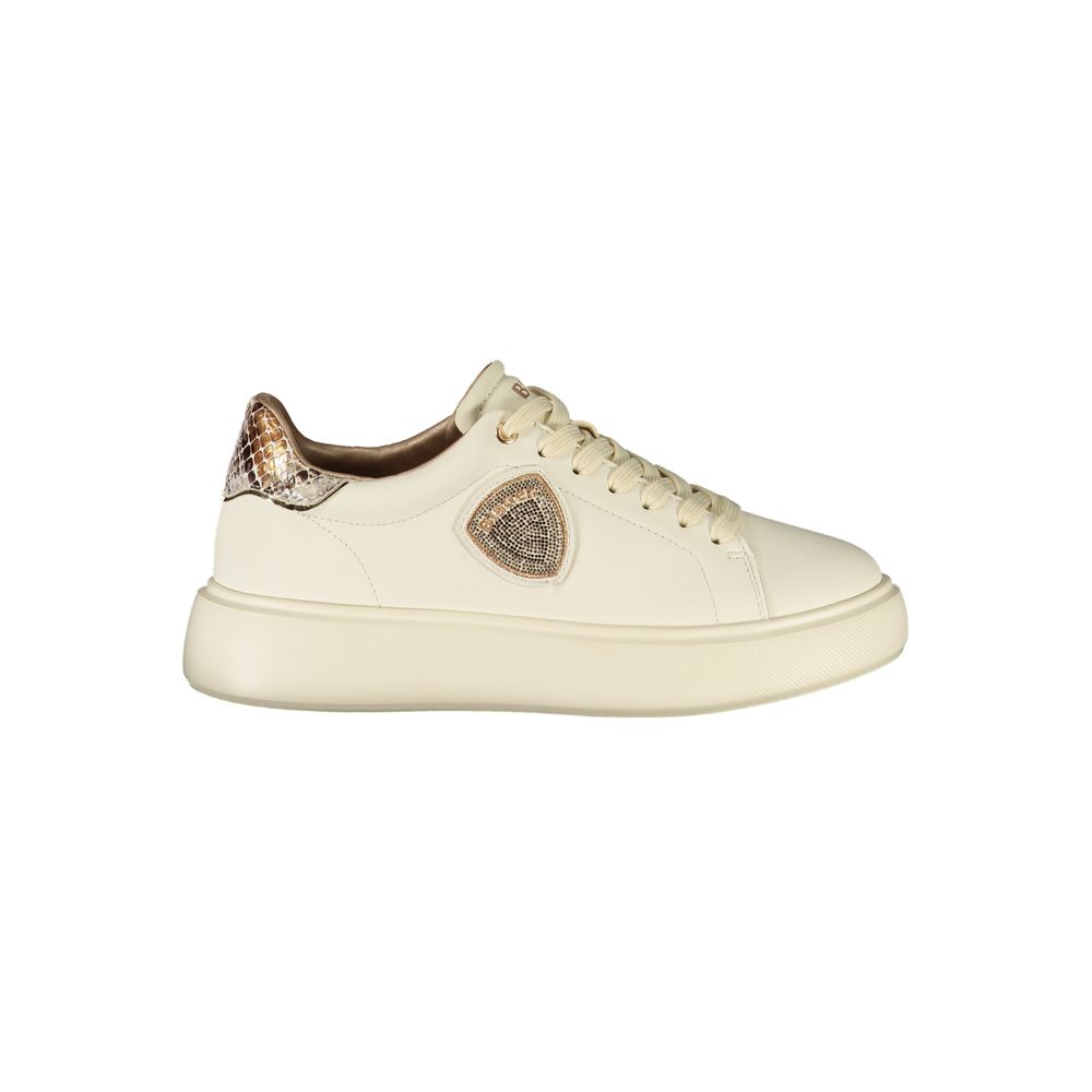 Beige Polyurethane Women Sneaker - ventzia