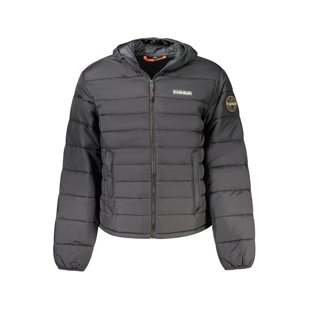 Black Poliammide Men's Jacket - ventzia
