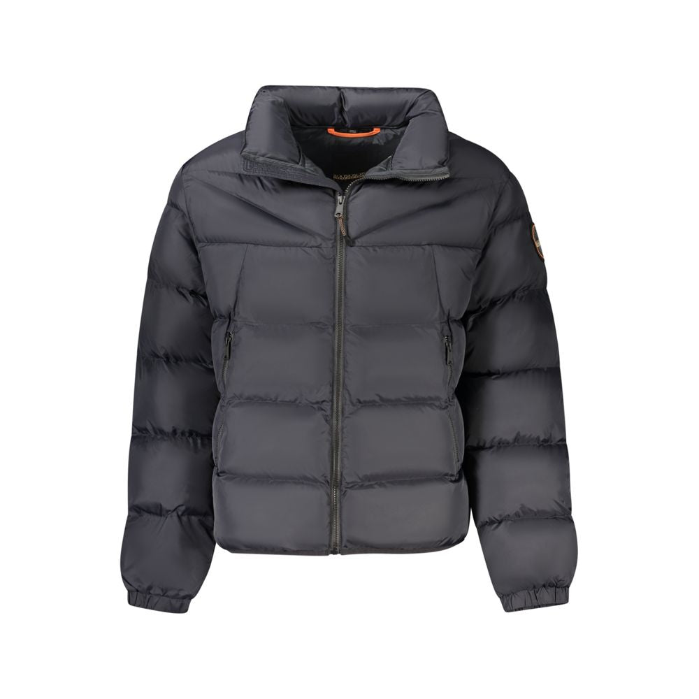 Black Polyamide Men's Jacket - ventzia
