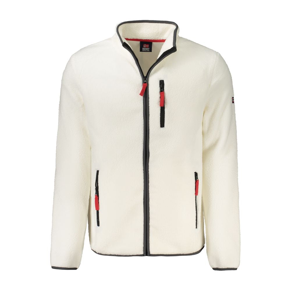 White Polyester Men Sweatshirt - ventzia