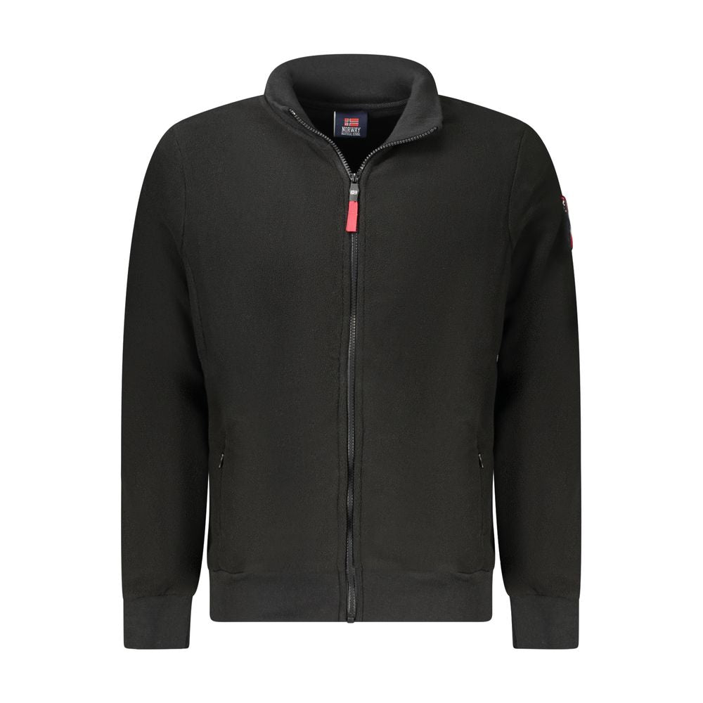 Black Polyester Men's Sweatshirt - ventzia
