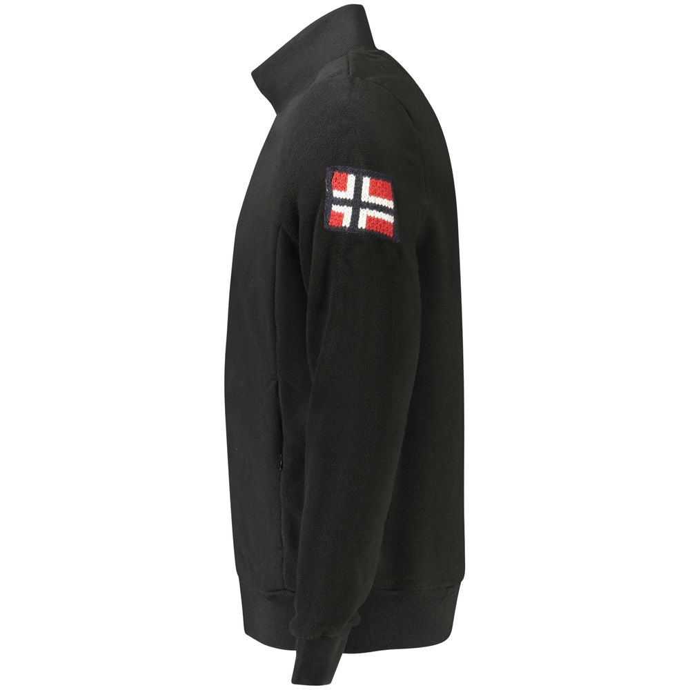 Black Polyester Men's Sweatshirt