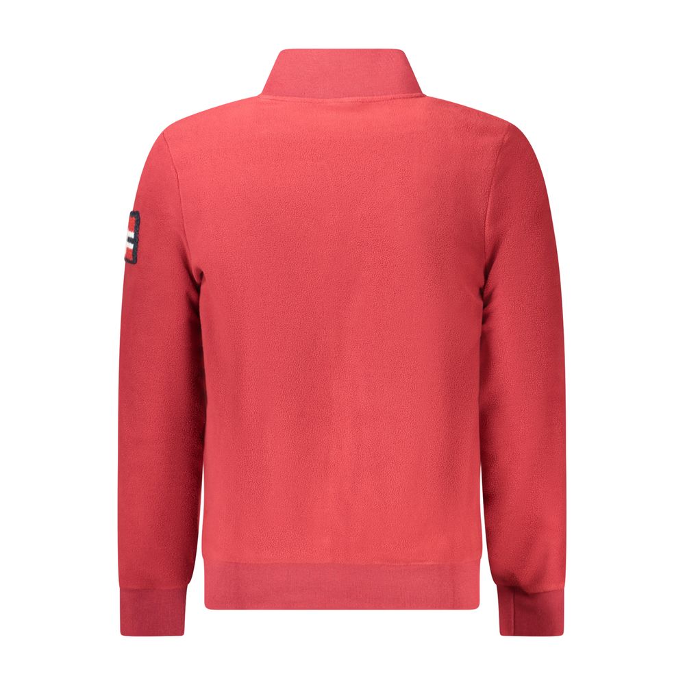 Red Polyester Men Sweatshirt - ventzia
