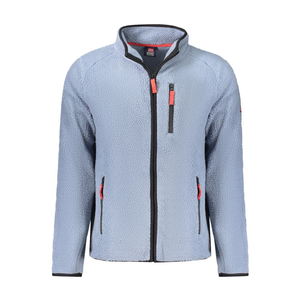 Blue Polyester Men Sweatshirt - ventzia