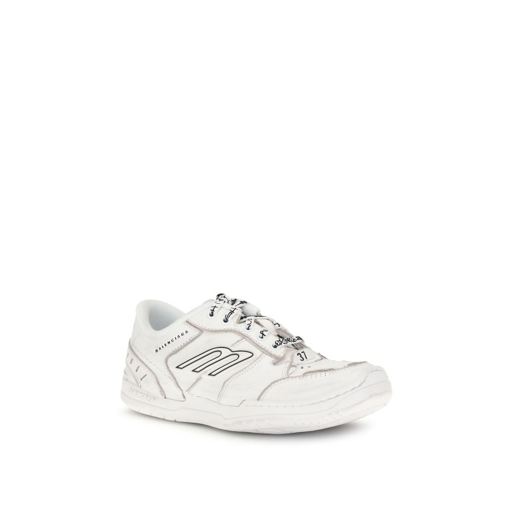 White Calf Leather Bos Taurus Athletic Sneakers - ventzia