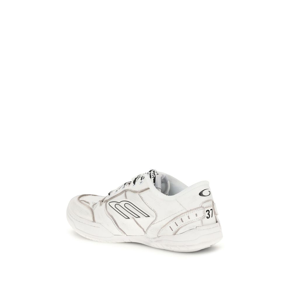 White Calf Leather Bos Taurus Athletic Sneakers - ventzia