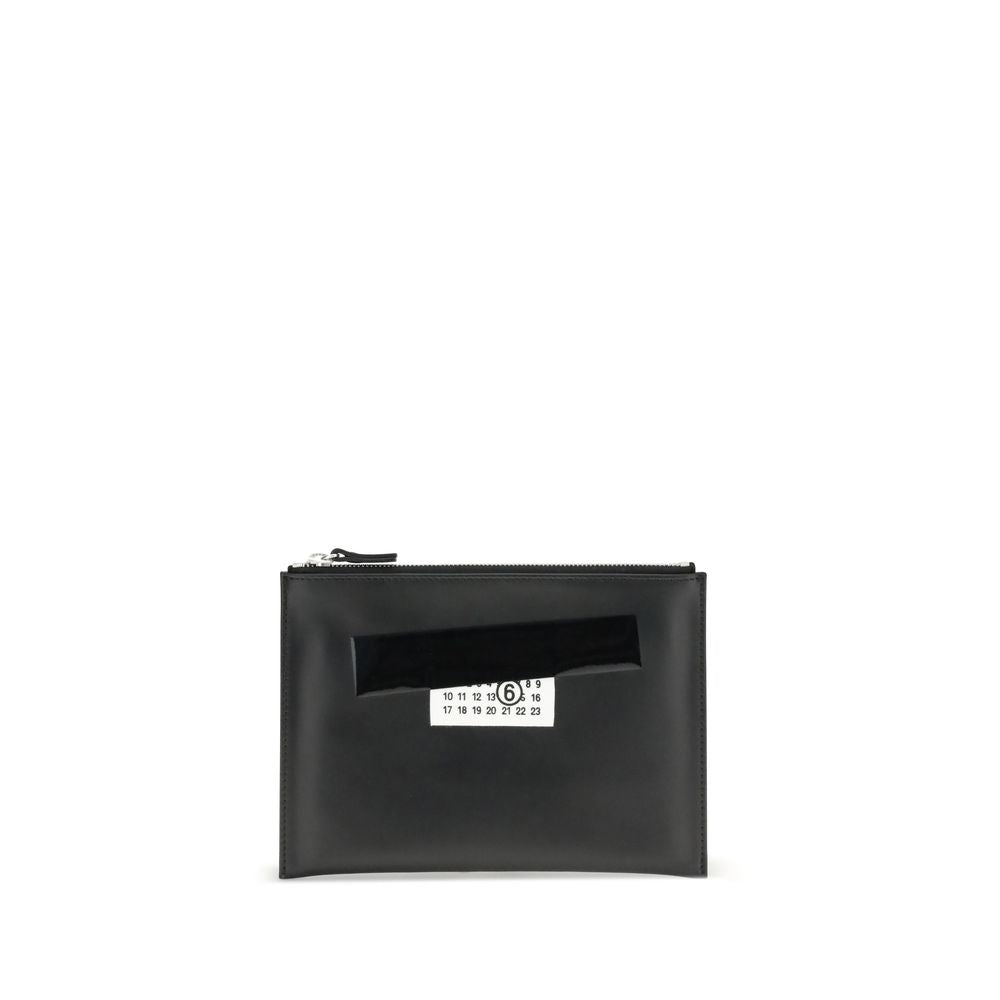 Black Calf Leather Bos Taurus Clutch Bag