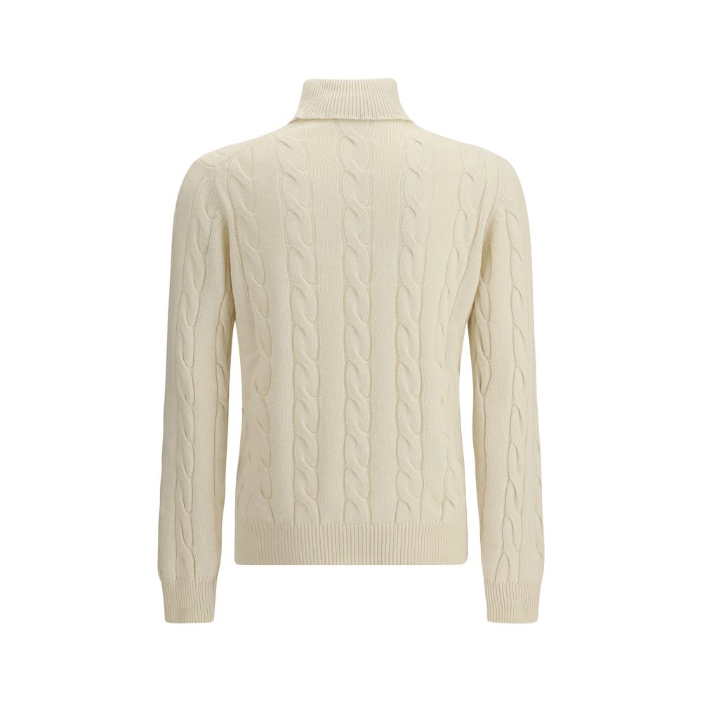 White Cashmere Turtleneck - ventzia