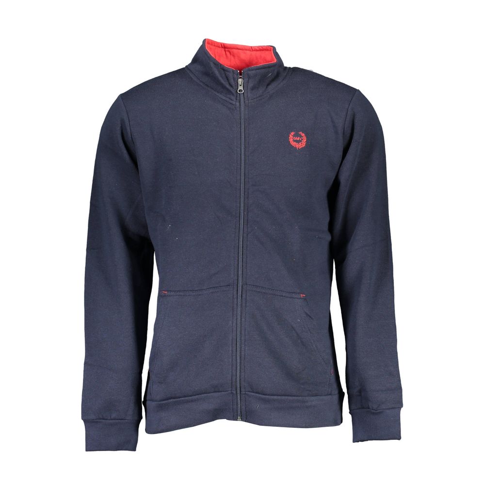 Blue Polyester Men Sweatshirt - ventzia