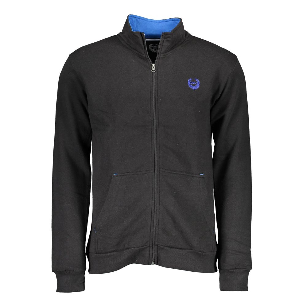 Black Polyester Men's Sweatshirt - ventzia