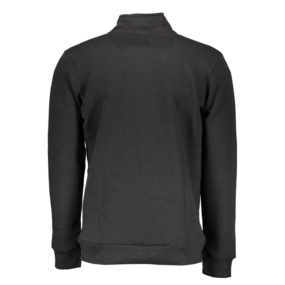 Black Polyester Men's Sweatshirt - ventzia