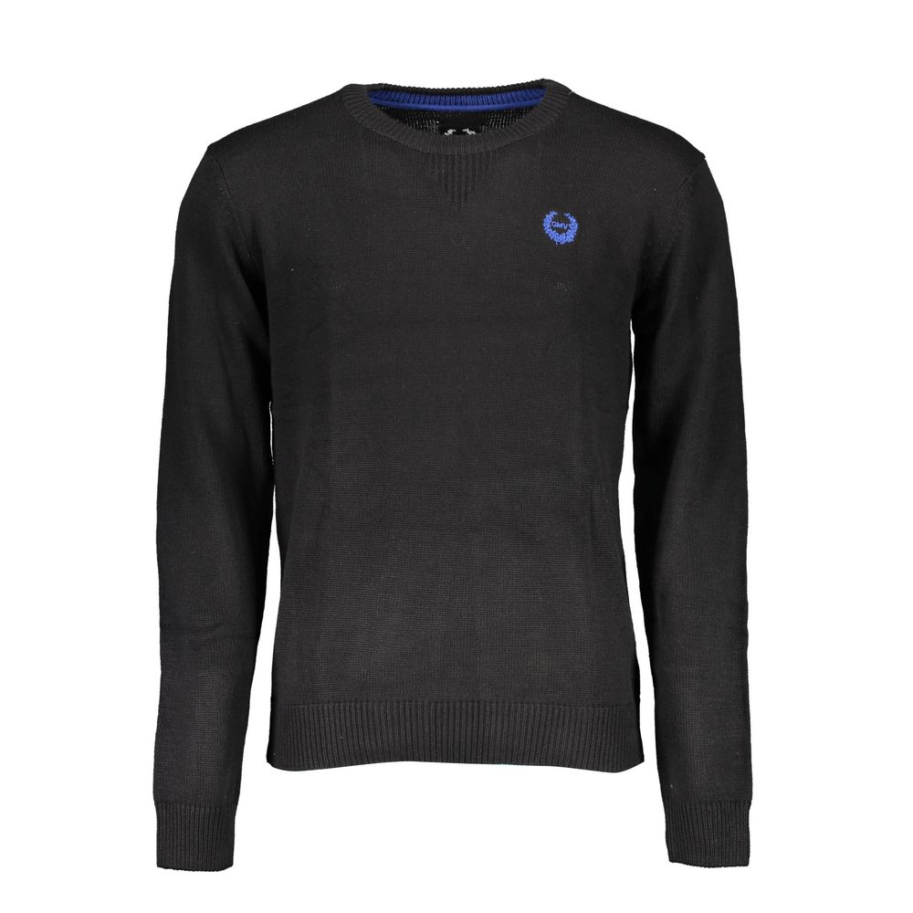 Black Cotton Men Sweater - ventzia