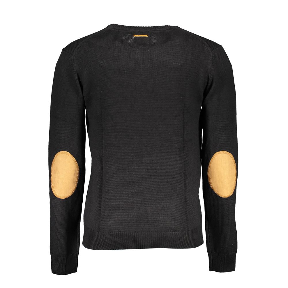 Black Cotton Men Sweater - ventzia