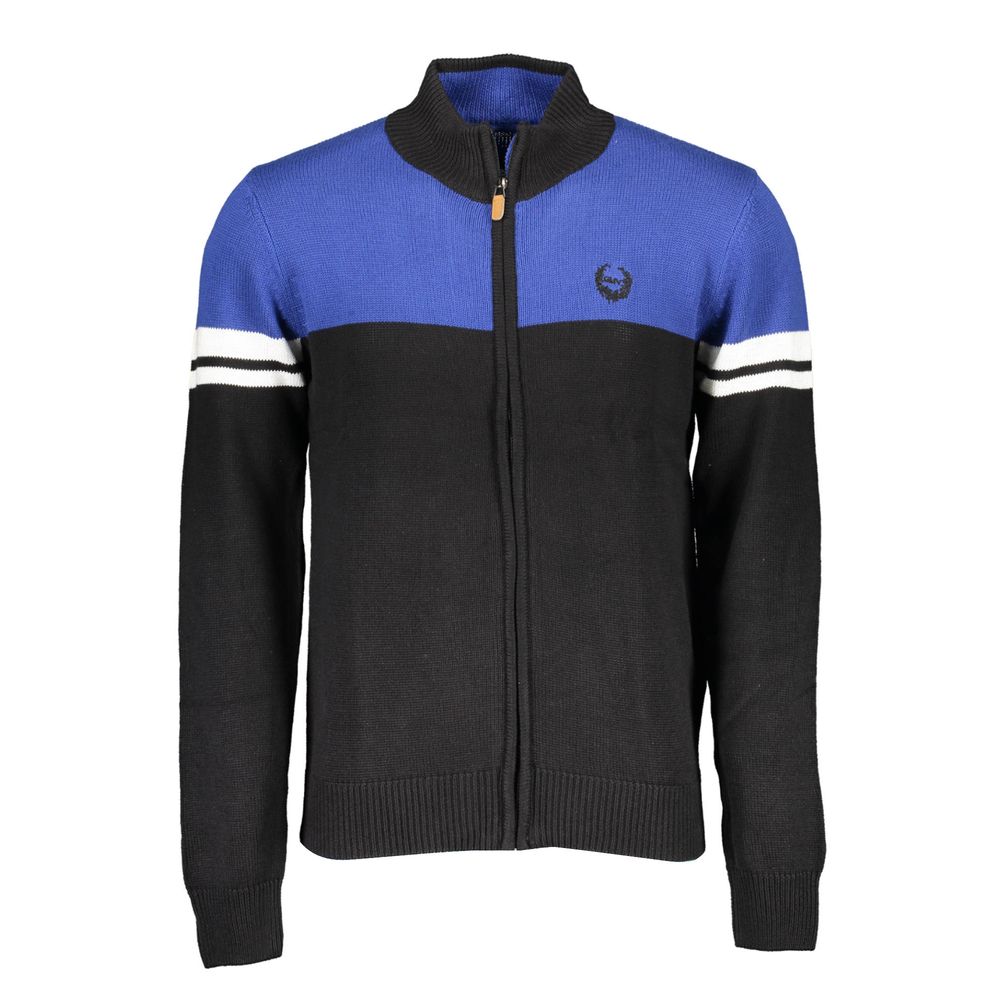 Black Cotton Men Cardigan - ventzia