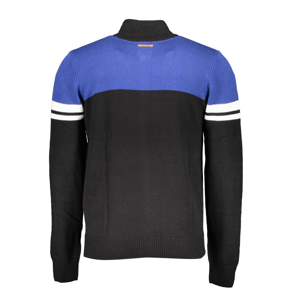 Black Cotton Men Cardigan - ventzia