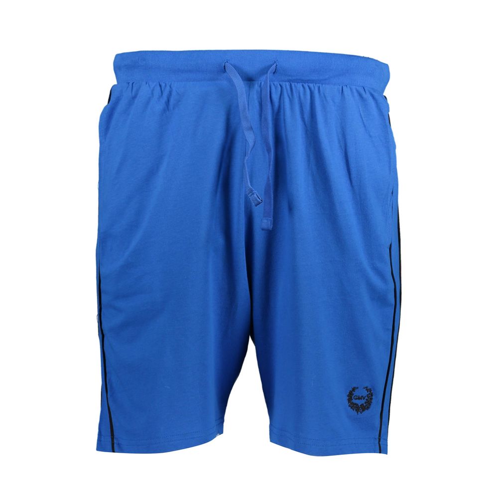 Blue Cotton Men's Sweatpant Shorts - ventzia